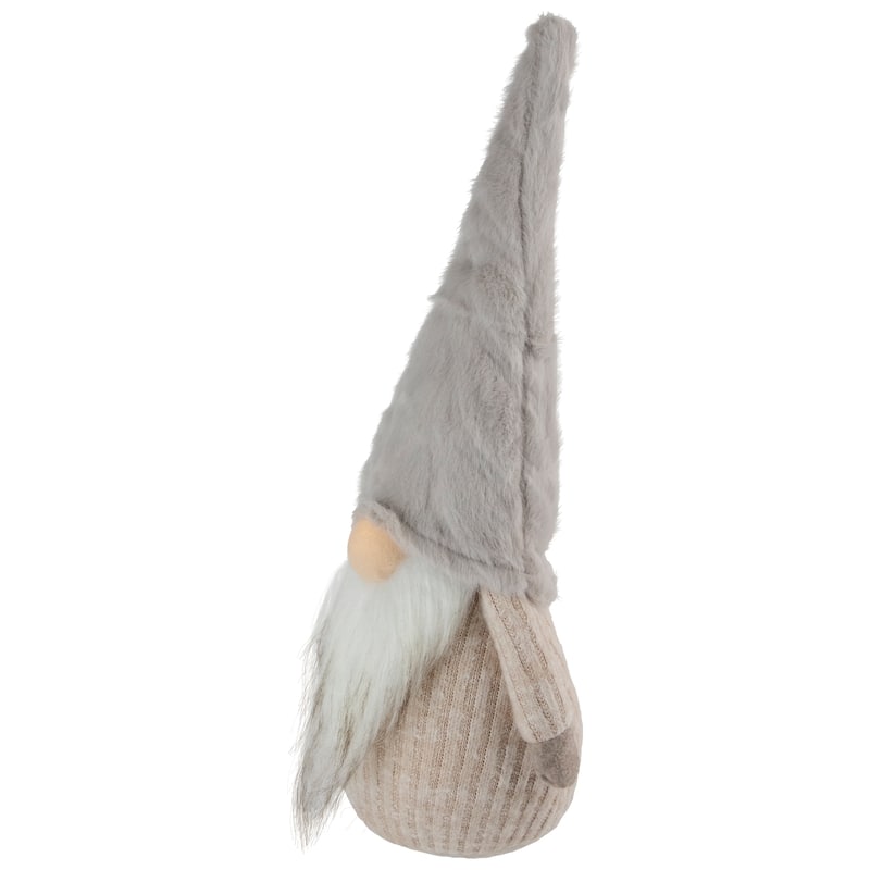 10" Lighted Nose and Plush Hat Tabletop Christmas Gnome Decoration