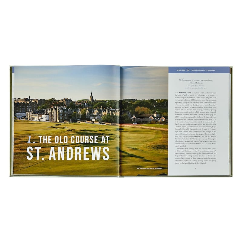 Graphic Image Golfing the British Isles Coffee Table Book, Leather, Ice