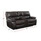 preview thumbnail 3 of 8, Faux Leather Padded Loveseat with Console