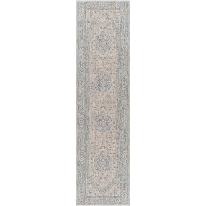 Betty Classic Medallion Area Rug - 2' 7" x 10' - Grey/Taupe