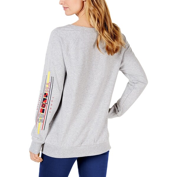 tommy hilfiger grey sweatshirt womens