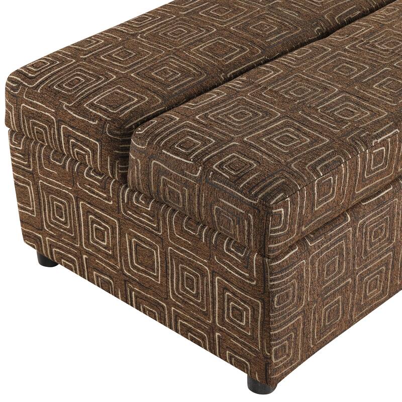 Roomfitters Twin Size Folding Ottoman Sleeper Bed with Mattress, Compact Convertible Guest Bed for Living Room