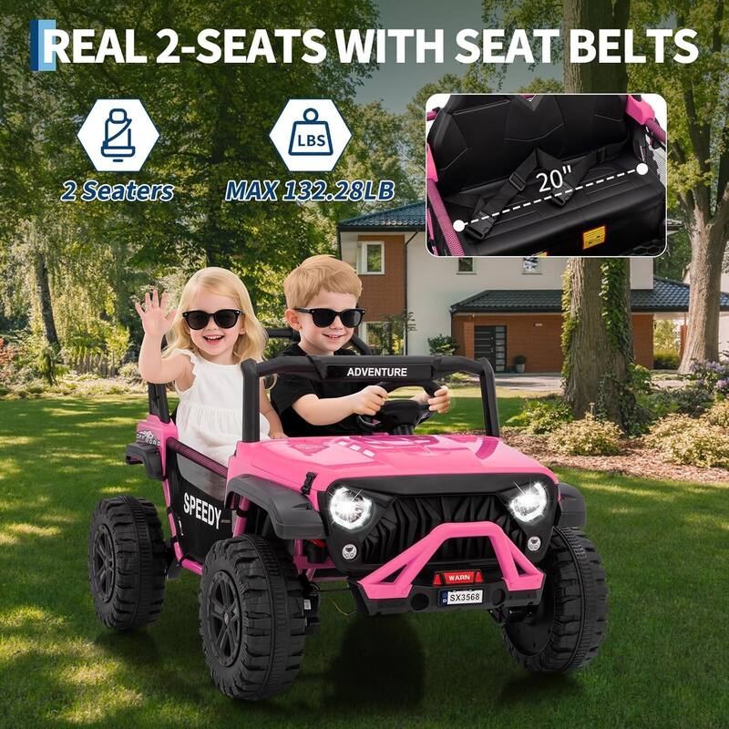 2 Seater Ride on Car for Kids Best Gifts, 24V Ride on Toy