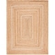 preview thumbnail 5 of 10, SAFAVIEH Handmade Natural Fiber Nelke Farmhouse Border Jute Rug