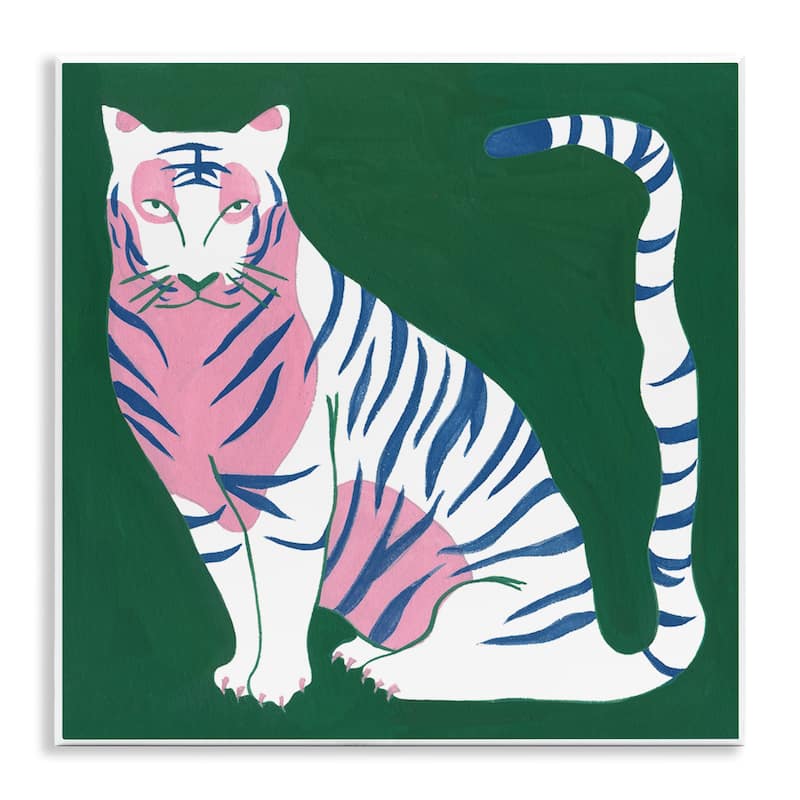 Stupell Fierce Modern Tiger Wall Plaque Art Design By Melissa Wang - 12 x 12