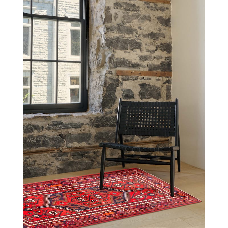 ECARPETGALLERY Hand-knotted Konya Anatolian Red Wool Rug - 4'2 x 6'8