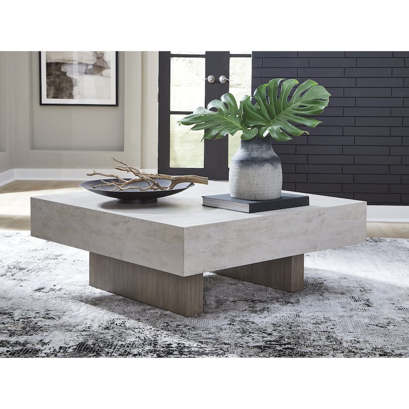 Signature Design by Ashley Jorlaina Brown/Gray Coffee Table - 42" W x 42" D x 16.13" H