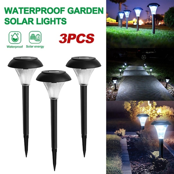 2-PCS Solar LED Path Lighting Landscape Lights Garden Lawn Decoration Light 