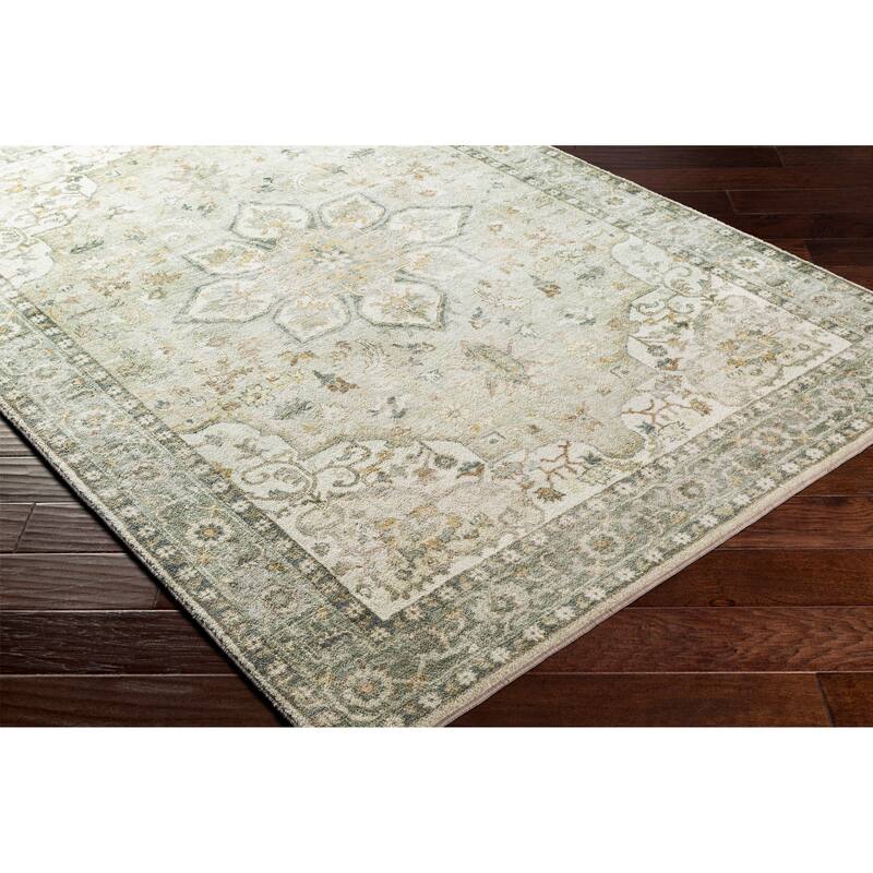 Livabliss Edouart Vintage Medallion Printed Area Rug