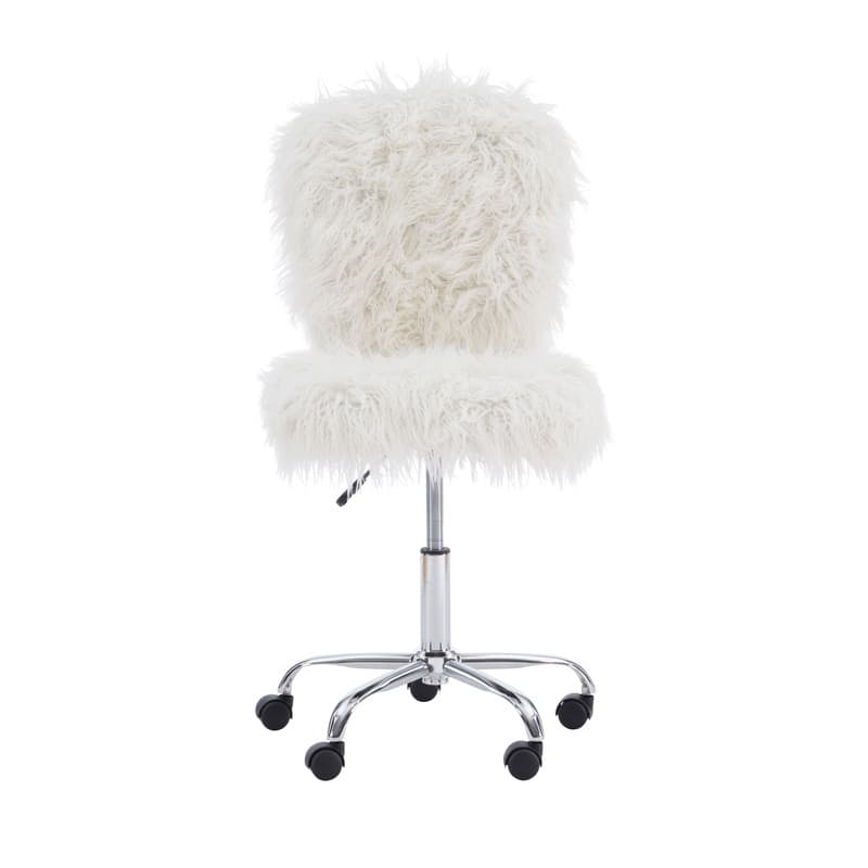 Clara Faux Fur Armless Office Chair