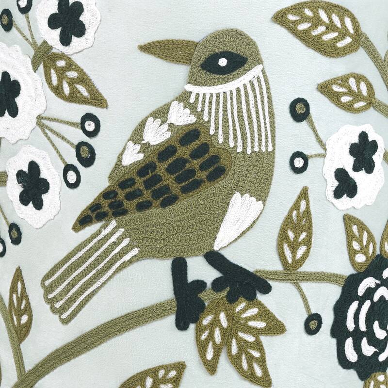 Nico Floral Embroidered Velvet Upholstered Accent Chair by Sevita - 30″ D x 32″ W x 33″ H