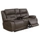preview thumbnail 5 of 12, Asbury Power Reclining Loveseat with Console by Greyson Living Saddle Brown