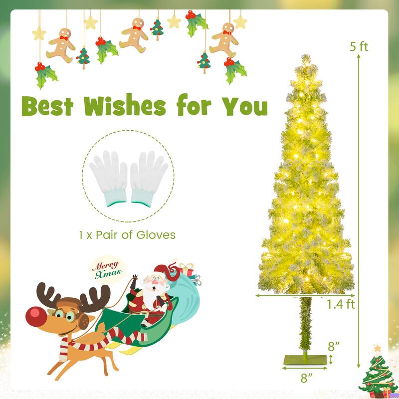 Costway 5/6/7 FT Bendable Christmas Tree with Bendable Top, 290 Branch - See Details