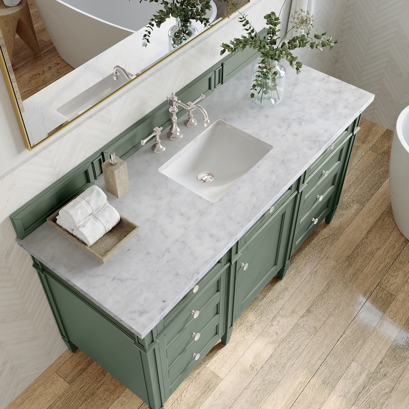 James Martin Vanities Brittany 60" Single Vanity, Smokey Celadon