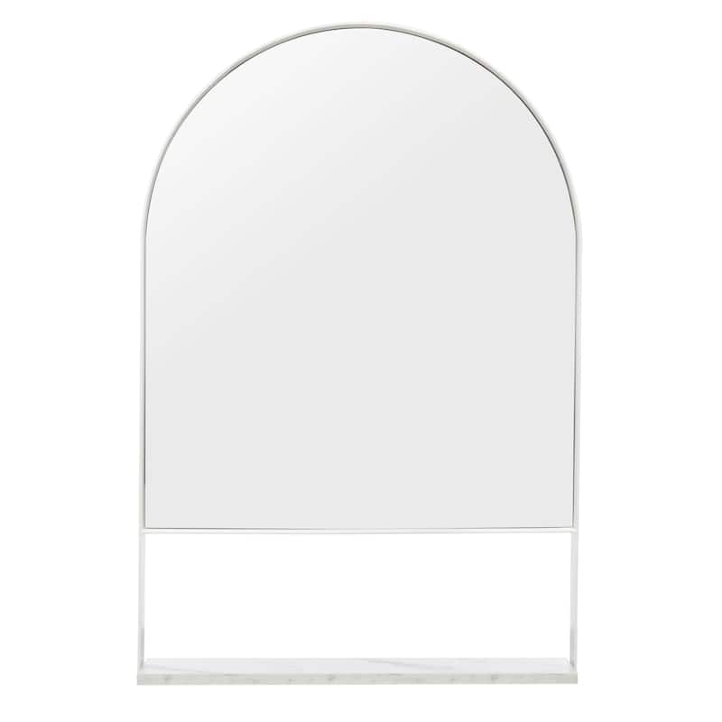 SAFAVIEH Yajaira 24 x 36-inch Arch-Crowned Top Mirror - 4Wx24Dx36H - White