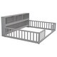 preview thumbnail 61 of 66, Wooden bed floor bed with bedside bookcase and shelves