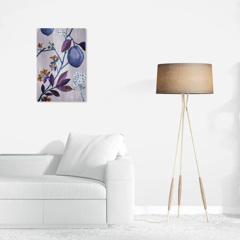Wynwood Studio Canvas Floral and Botanical A little closer Purple and Traditional Wall Art Canvas Print - 24 x 16