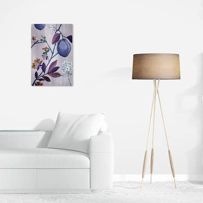 Wynwood Studio Canvas Floral and Botanical A little closer Purple and Traditional Wall Art Canvas Print