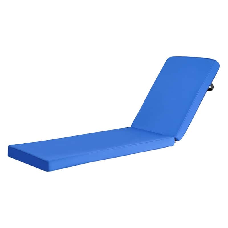 Patio Chaise Lounge Cushion with High Resilience Foam and Fade Resistant Ties for Outdoor - 72.04 x 21 x 2.95 in