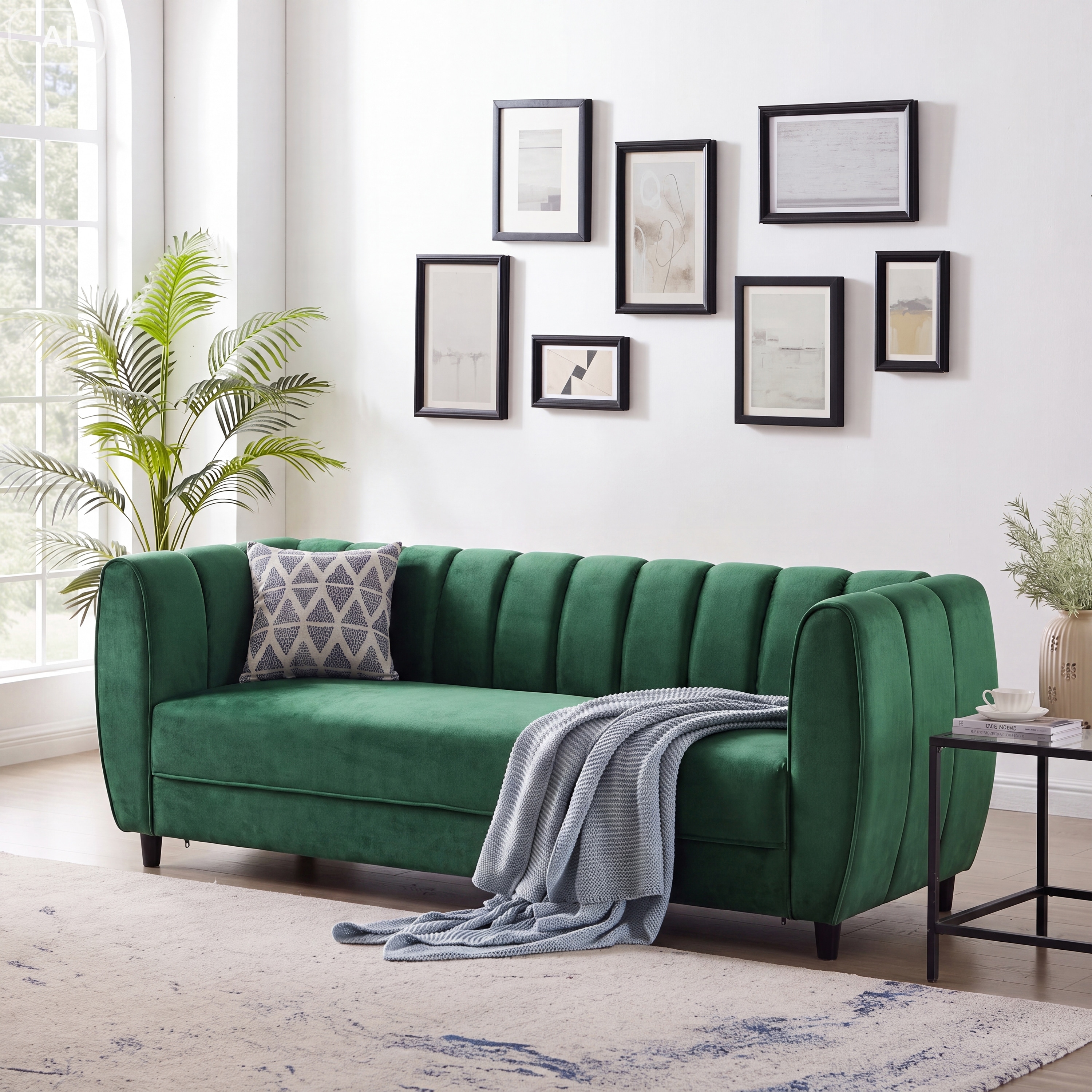 Bobran Modern Velvet 3-seat Sofa by Christopher Knight Home - 30.00" D x 83.25" W x 30.25" H
