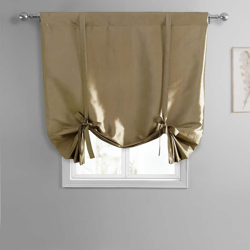 Exclusive Fabrics Faux Silk Taffeta Tie-Up Window Shade (1 Panel)