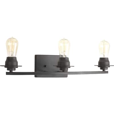 Debut Collection 3-Light Graphite Farmhouse Bath Vanity Light