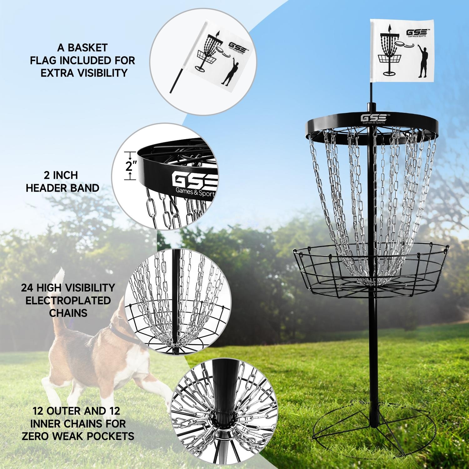  MVP Disc Sports Black Hole Pro 24-Chain Portable Disc Golf  Basket Target : Sports & Outdoors