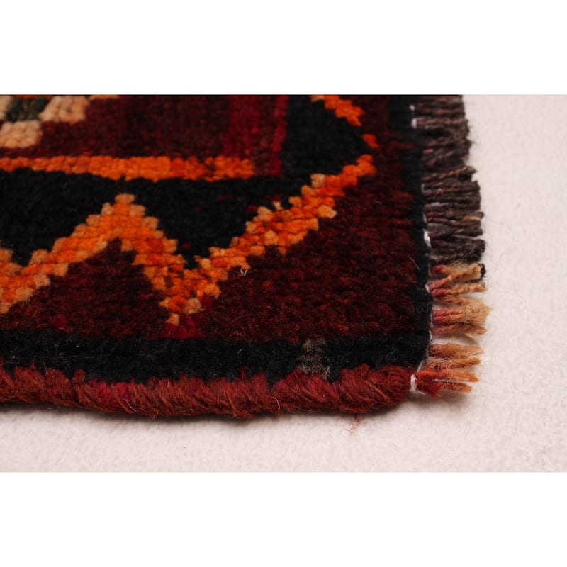 ECARPETGALLERY Hand-knotted Melis Vintage Red Wool Rug - 3'10 x 9'2