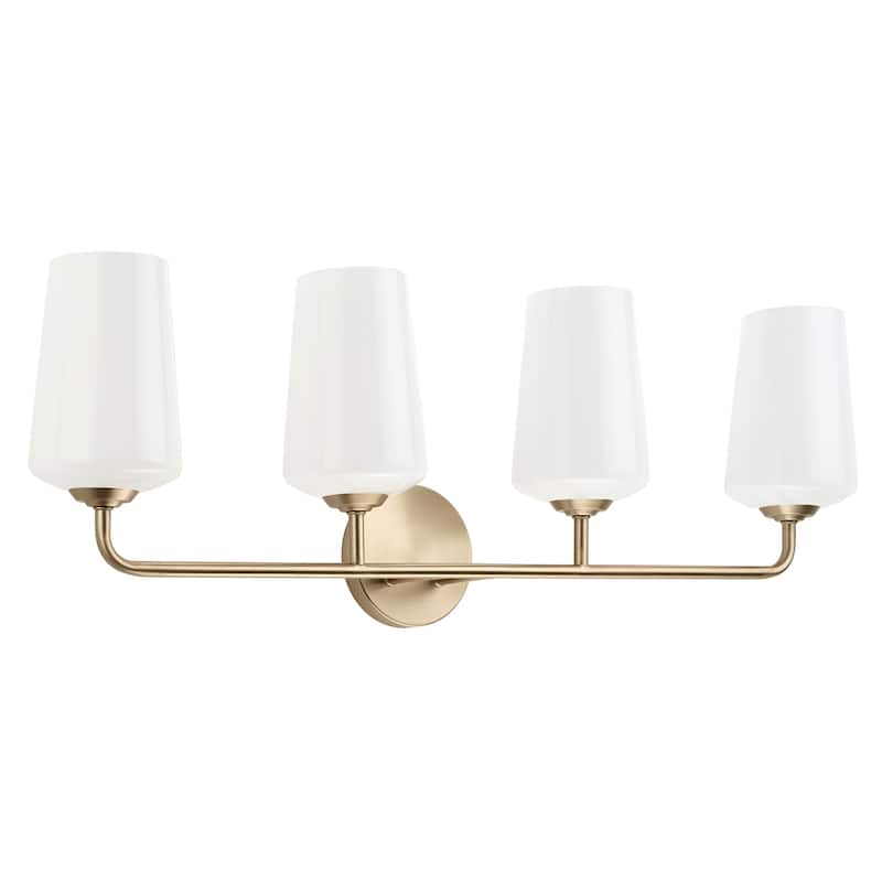 Celino Four-Light Bath & Vanity with White Glass - 33