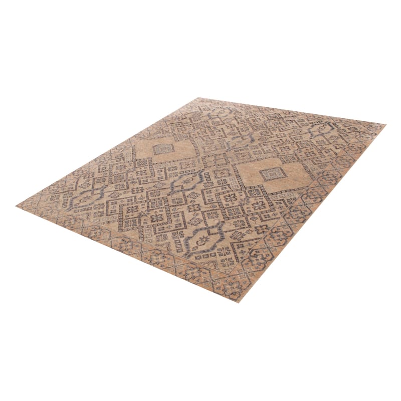 ECARPETGALLERY Hand-knotted Mamluk Light Green Wool Rug - 8' x 9' 10"