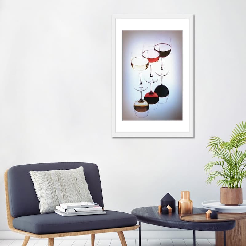 iCanvas "Three Glasses Of Wine, White, Rose And Red" by George Oze PFA
