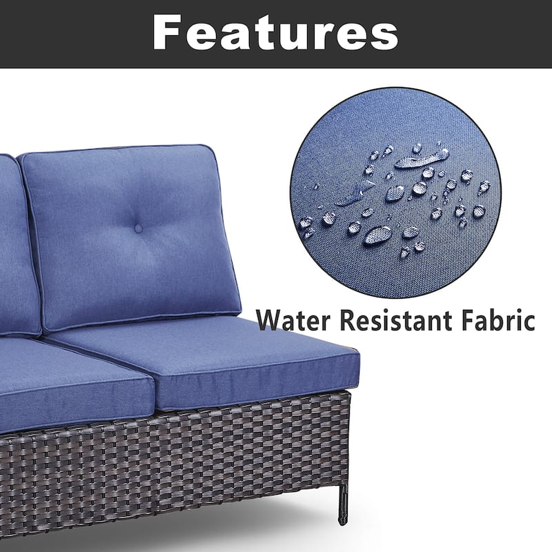 Gymojoy Wicker Outdoor Patio Furniture Sets with Fire Pit Table