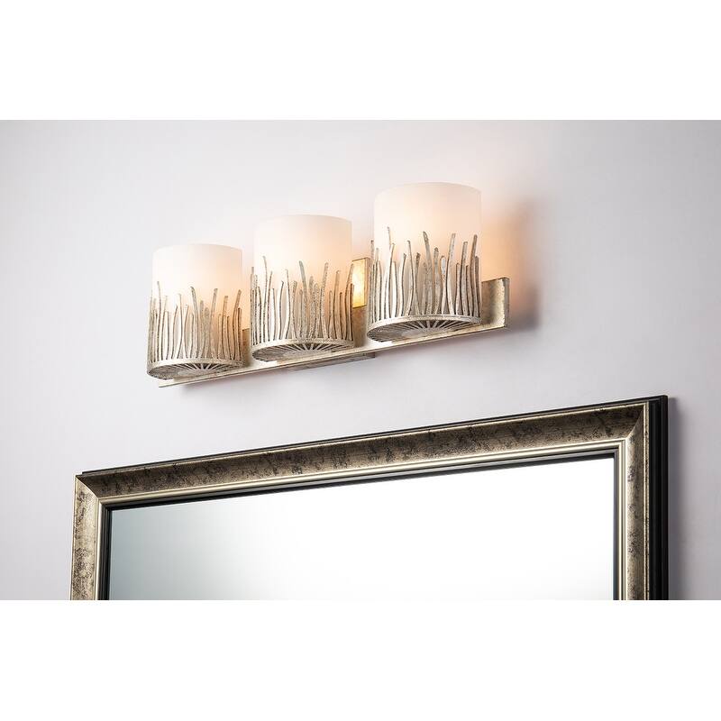 Sawgrass 3 Light Vanity in Distressed Silver