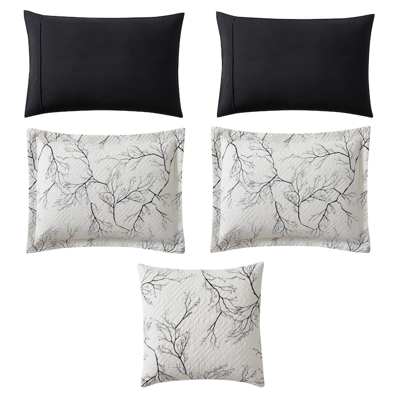 Empyrean Bedspread Coverlet Set - Summer Quilt with Fitted Sheet and Pillow Shams - All Season Printed Bedding Set