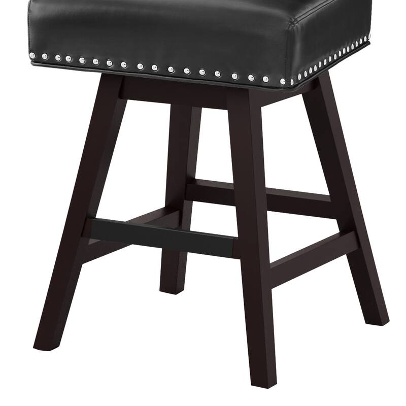 26 in. Bar Stool Counter Height Barstool 360° Swivel with Curved Backrest Armless Stool