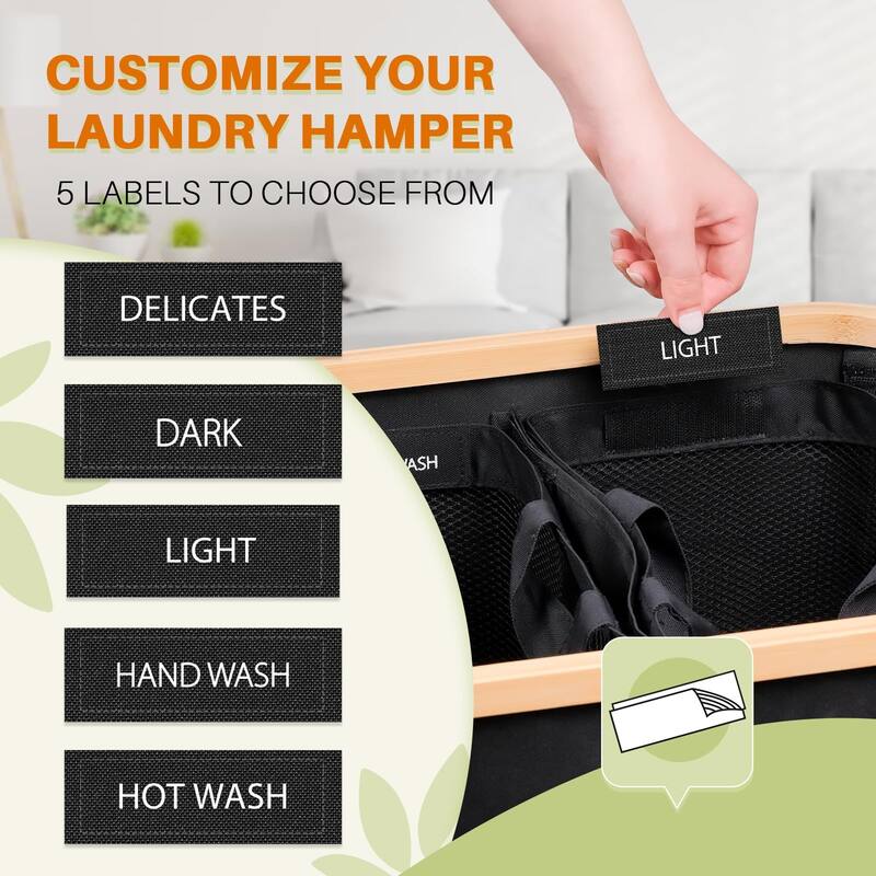 Laundry Hamper 3 Section, 160l Extra Large Hampers,Dirty Clothes Hamper Collapsible Laundry Basket Organizer