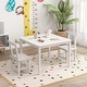 preview thumbnail 1 of 5, 3 PCS Wood Children Table & Chairs Set Kids Play& Writing Desk Set