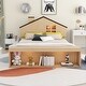 preview thumbnail 5 of 32, Platform bed with house shape headboard