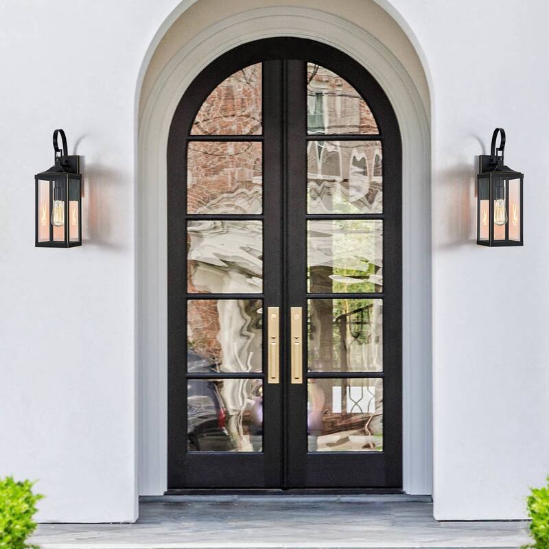 19.3"H 1-Light Medium Outdoor Bronze Exterior Wall Lantern Sconce Light - W6" x E7.2" x H19.3" - 19.3''H