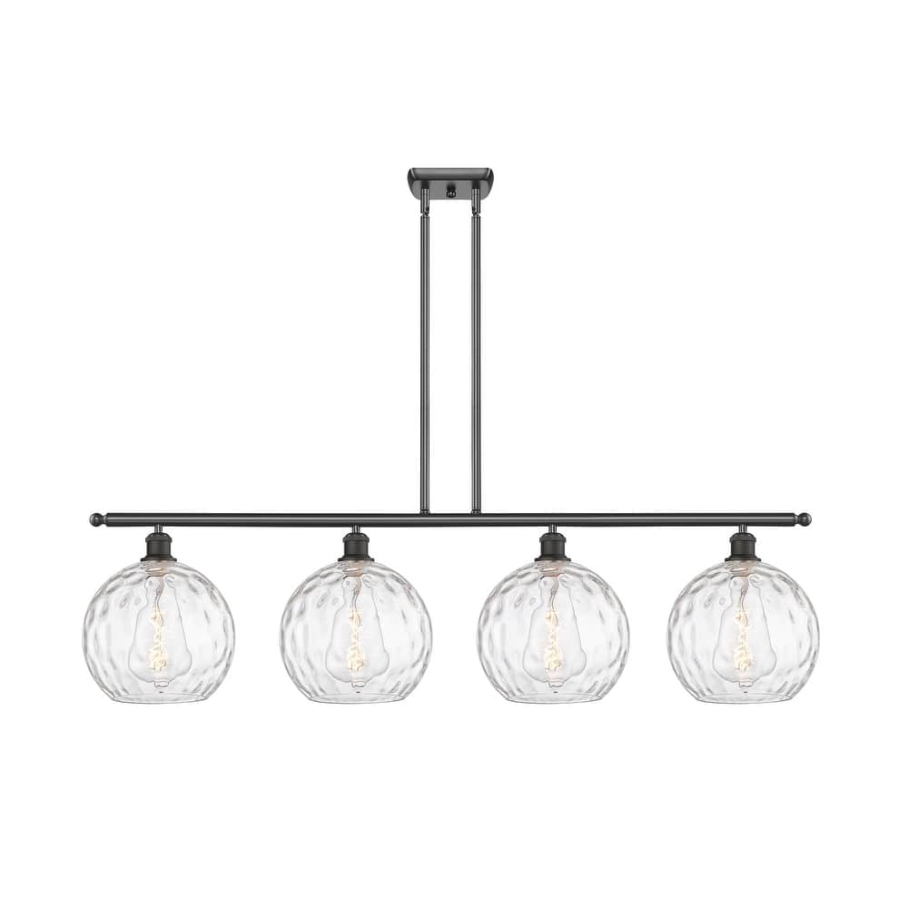 Innovations Lighting Athens Water Glass - 4 Light 48" Island Light