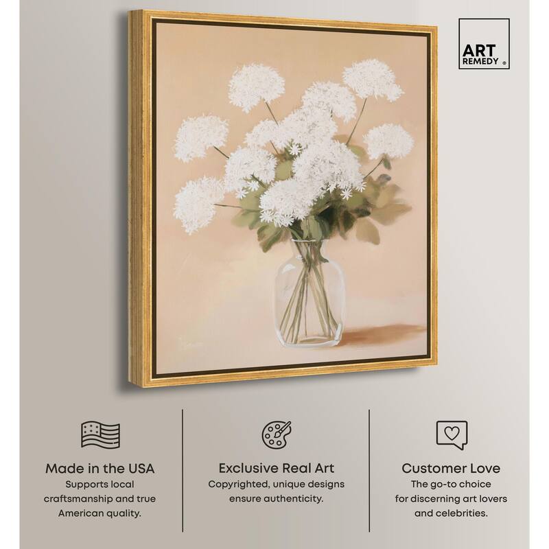 Lace in a Vase I Canvas by Art Remedy