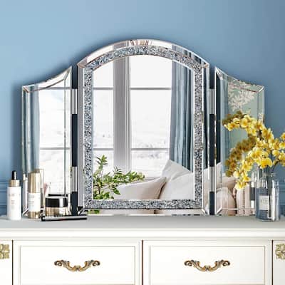 Trifold Vanity Mirror 32 Inch x 24 Inch Makeup Mirror - 31.5"×23.62"