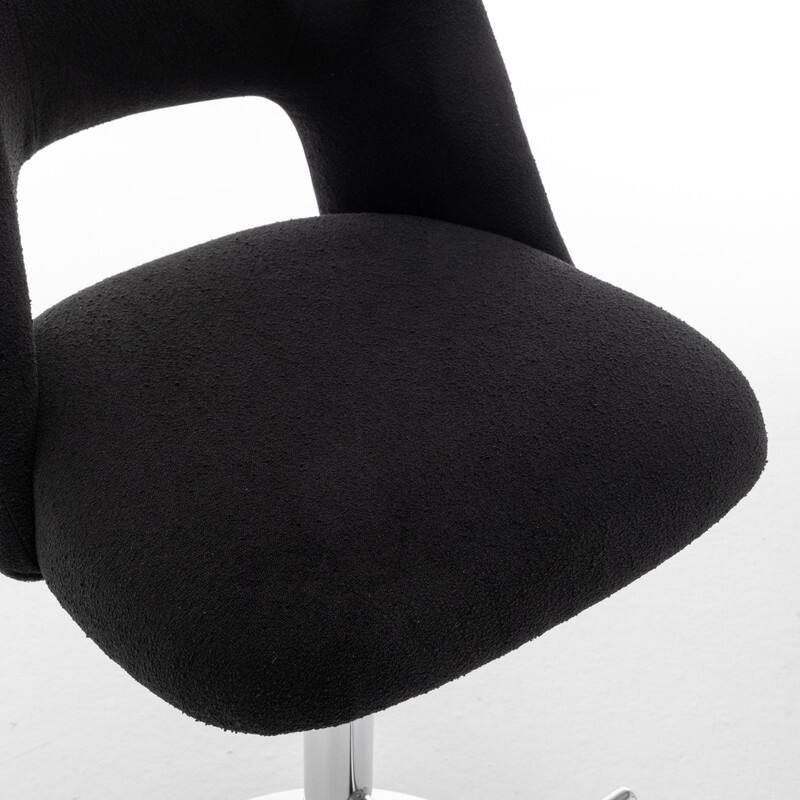 Best Quality Furniture Adjustable Textured Fabric Barstools with Chrome Finish Base (Set of 2)