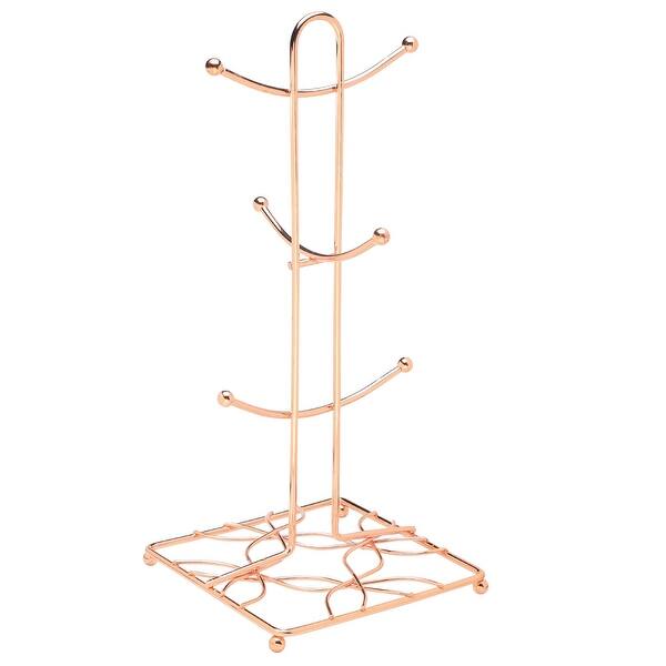 Shop Madison Lifestyle Ny Mug Rack Bright Copper Plated Rose
