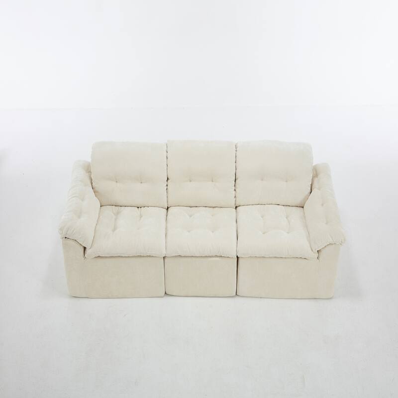 Modular Convertible Cushioned Sleeper Sofa Set