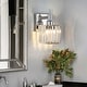 preview thumbnail 171 of 182, 2/3/4-Light Modern Bathroom Crystal Vanity Light Wall Sconces 4.72 - Chrome