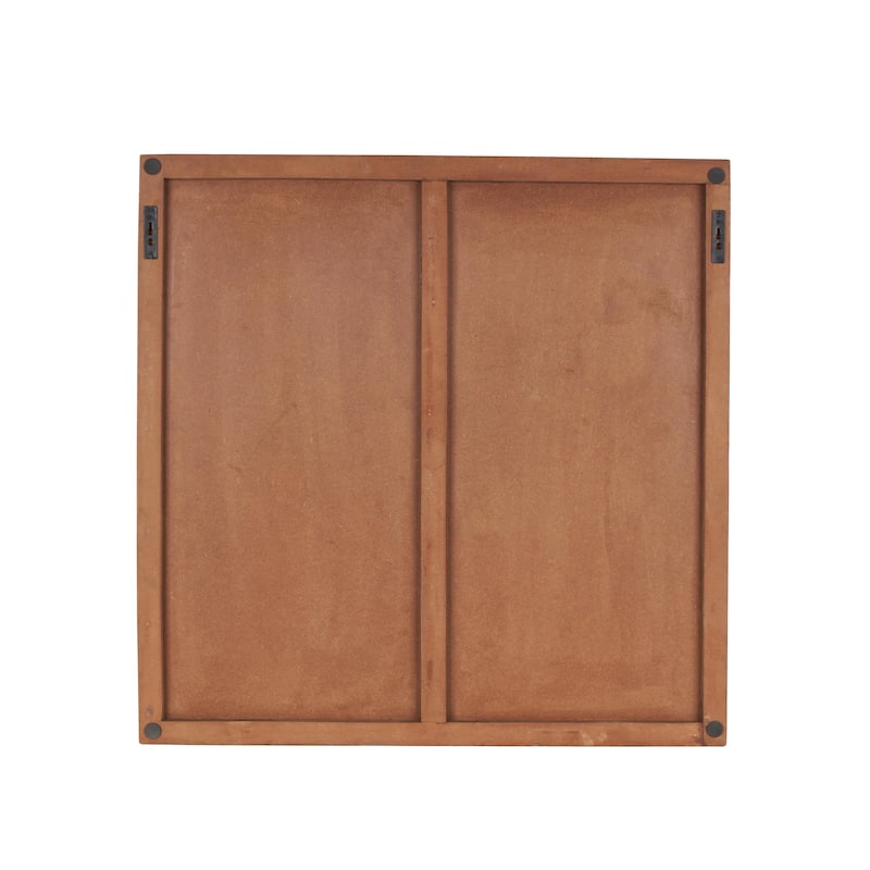Mango Wood Geometric Handmade 3D Cube Inspired Panel Home Wall Decor - Brown - Roche River Decor