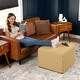preview thumbnail 5 of 3, Jaxx Monroe Square Foam Ottoman with Stain Resistant Performance Fabric