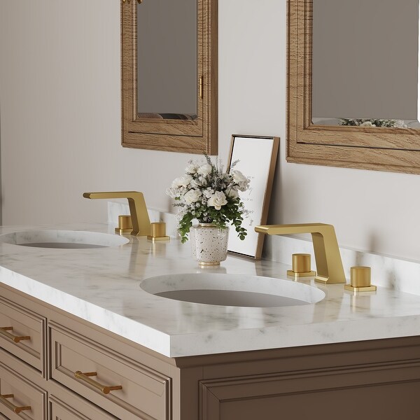 Widespread Bathroom Faucet Double Handle 3 Hole Bathroom Sink