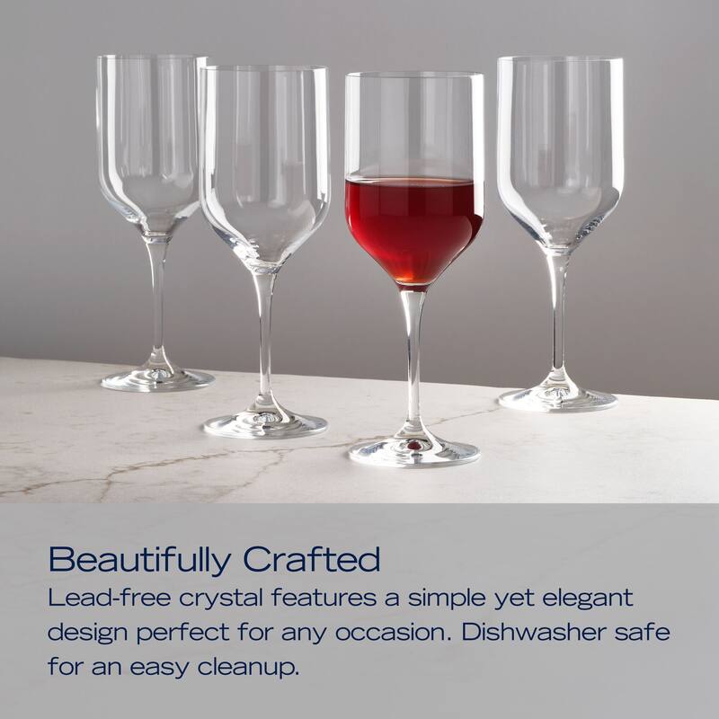 Mikasa Upton Set of 4 Red Wine Glasses, 18.5 Oz